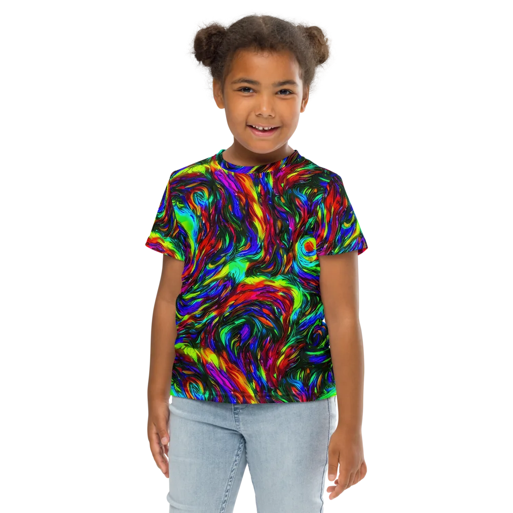 Calraet Swirl on Kids Crew Neck T-Shirt — Front