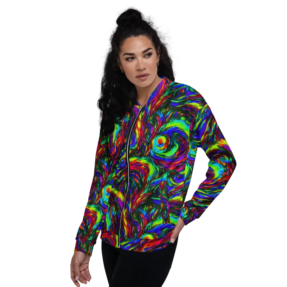 Calraet Swirl on Bomber Jacket — Left