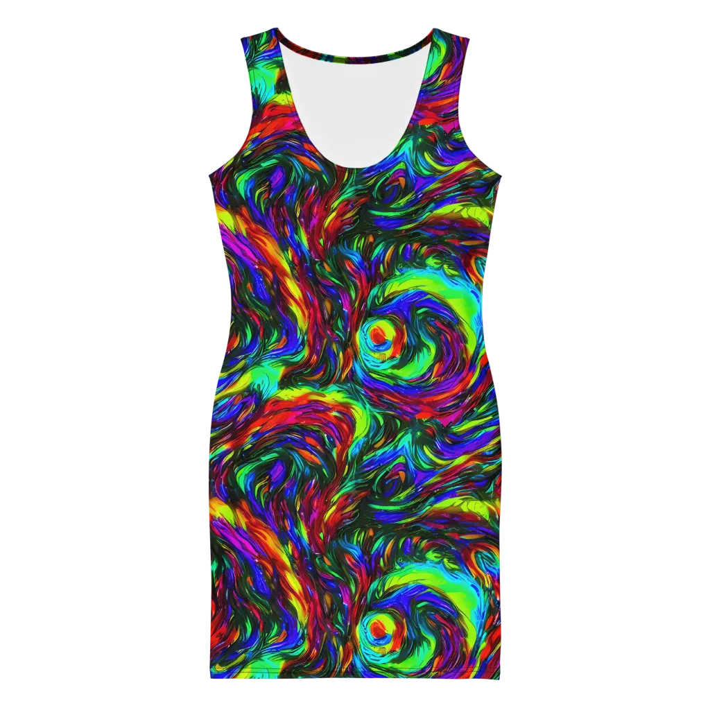 Calraet Swirl on Bodycon Dress — Front