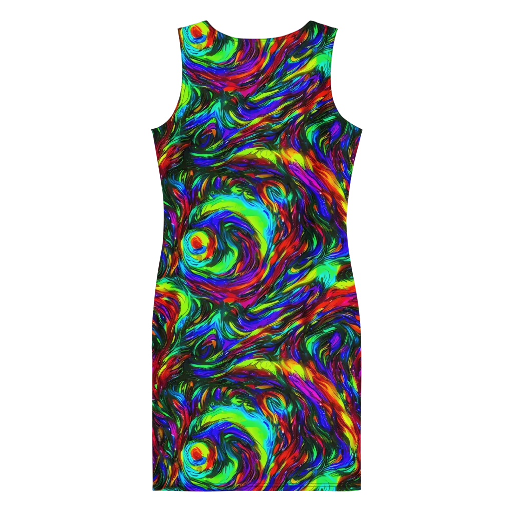 Calraet Swirl on Bodycon Dress — Back