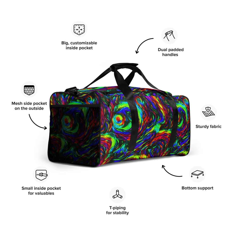 Calraet Swirl on Duffle Bag — Right Front