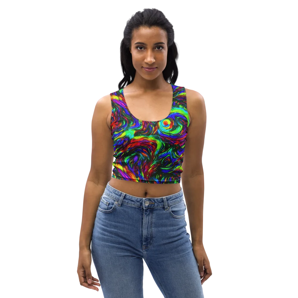 Calraet Swirl on Crop Top — Front