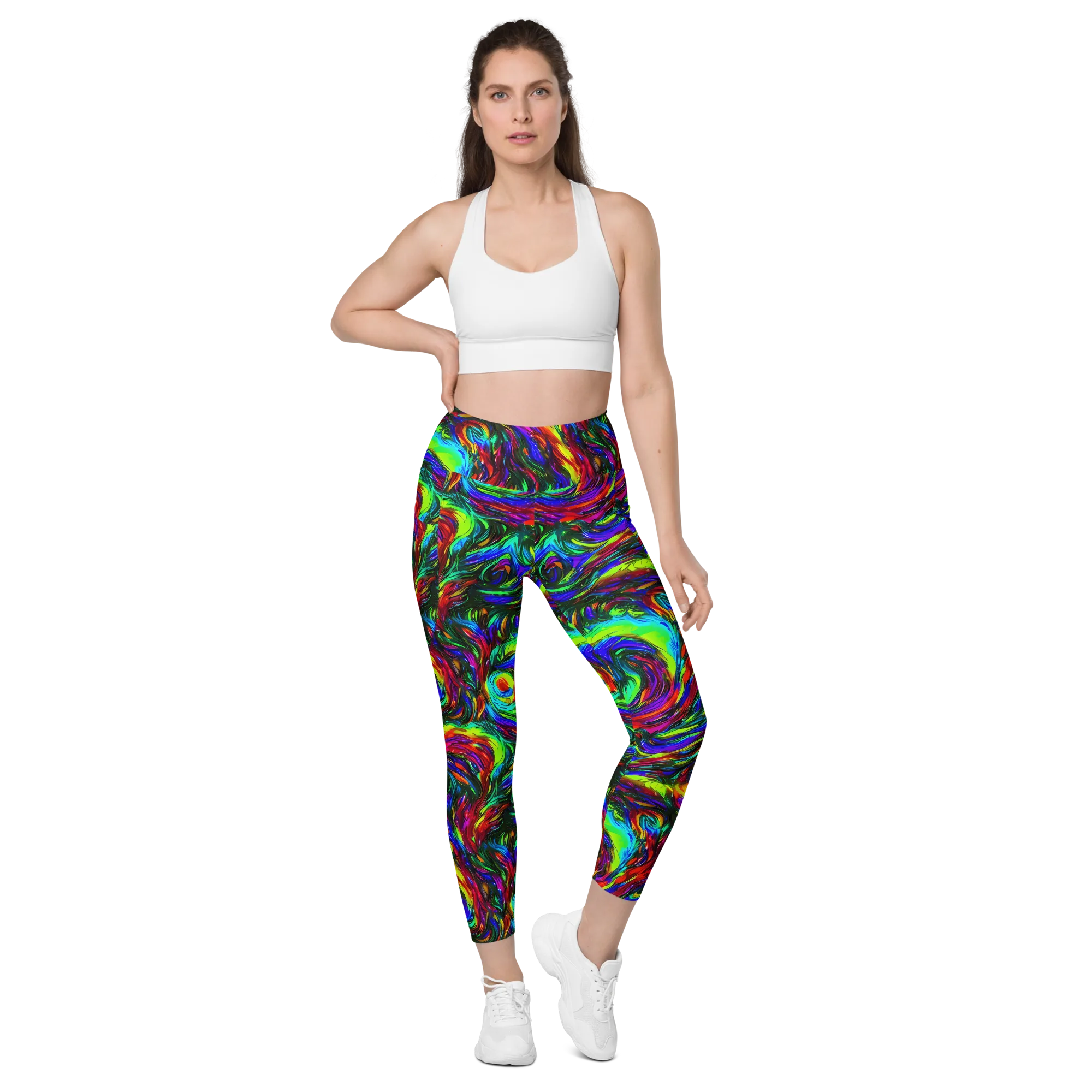 Calraet Swirl on Leggings with Pockets — Front