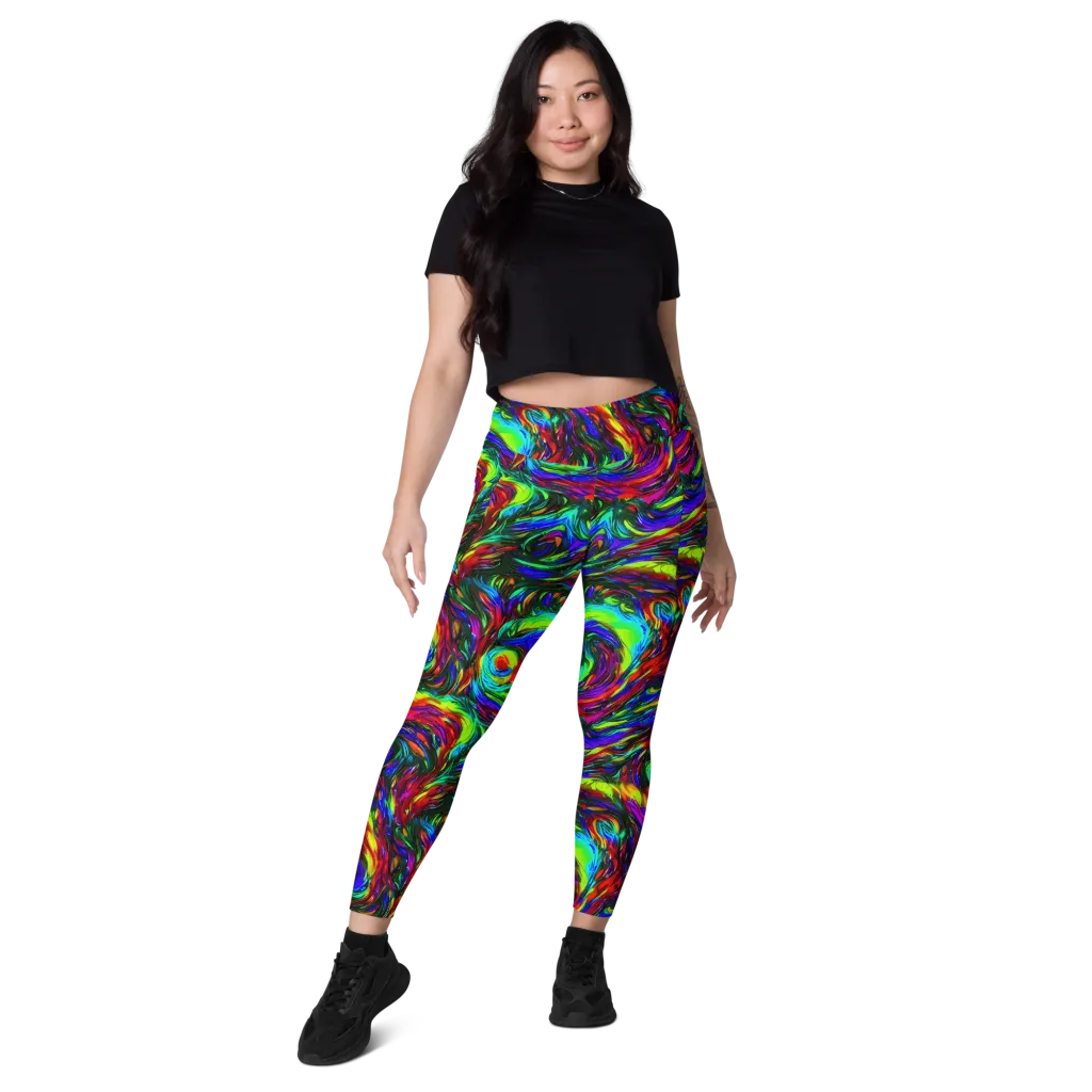 Calraet Swirl on Leggings with Pockets — Front