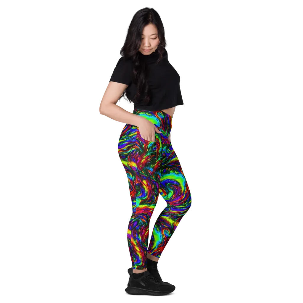 Calraet Swirl on Leggings with Pockets — Right