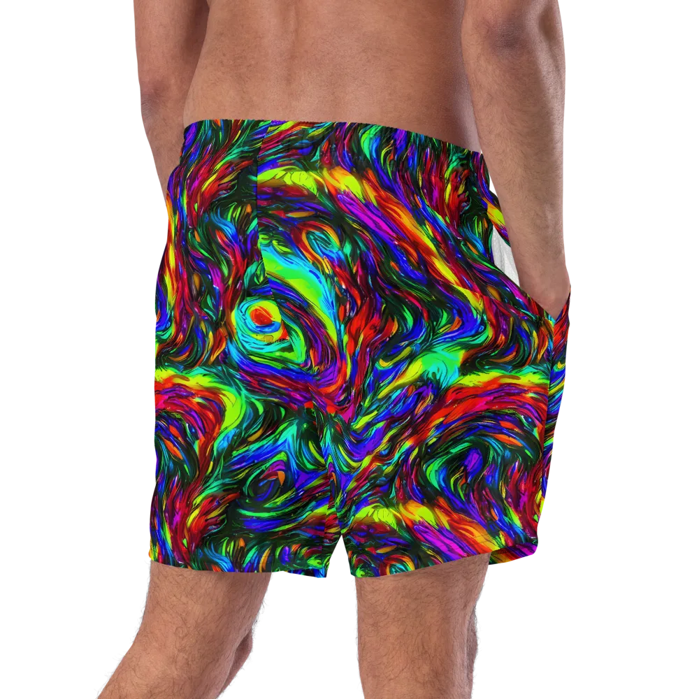 Calraet Swirl on Swim Trunks — Right Back