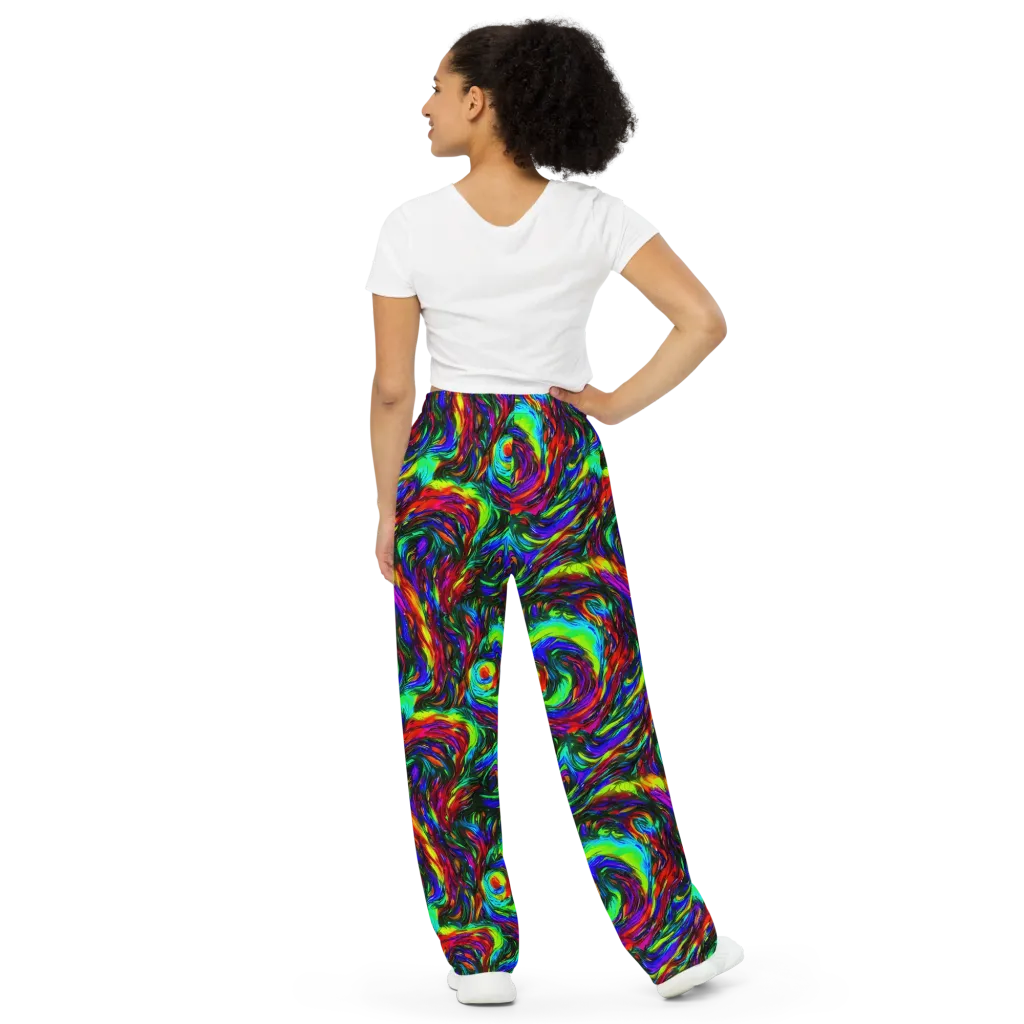 Calraet Swirl on Wide-Leg Pants — Back