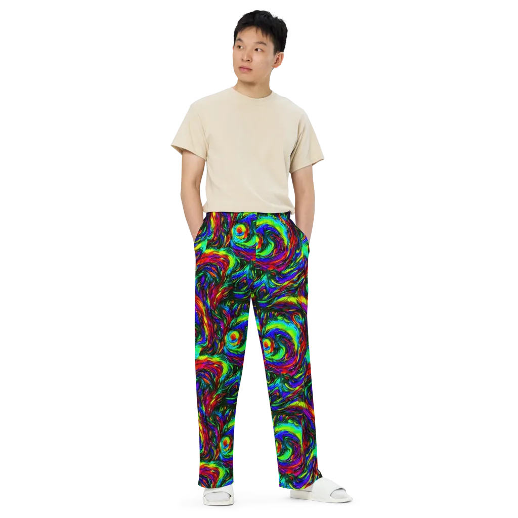 Calraet Swirl on Wide-Leg Pants — Front