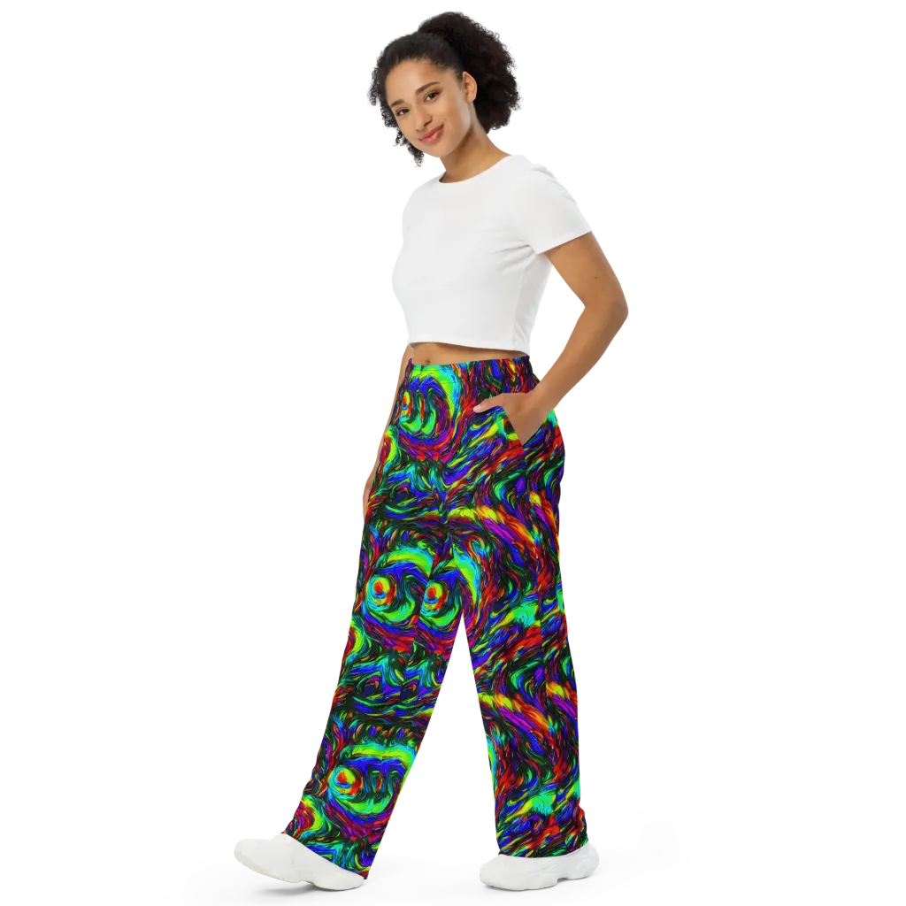 Calraet Swirl on Wide-Leg Pants — Left Front