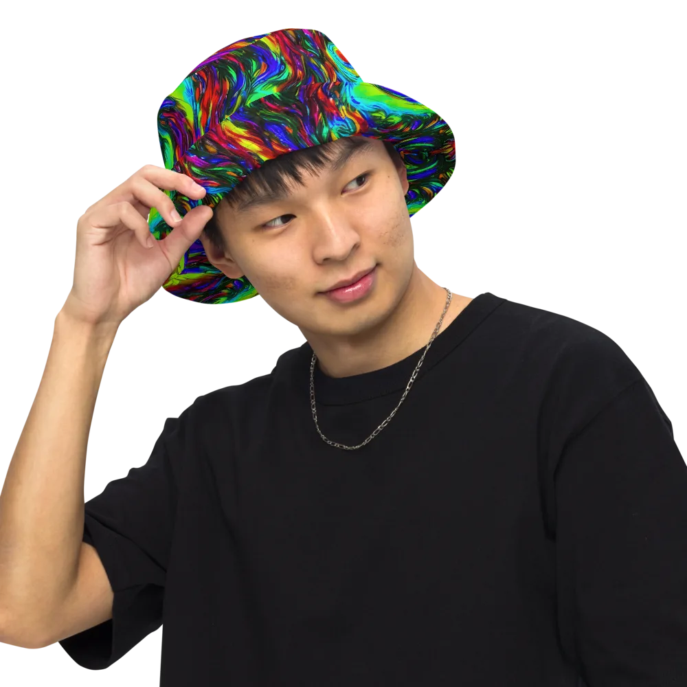 Calraet Swirl on Reversible Bucket Hat — Front Inside
