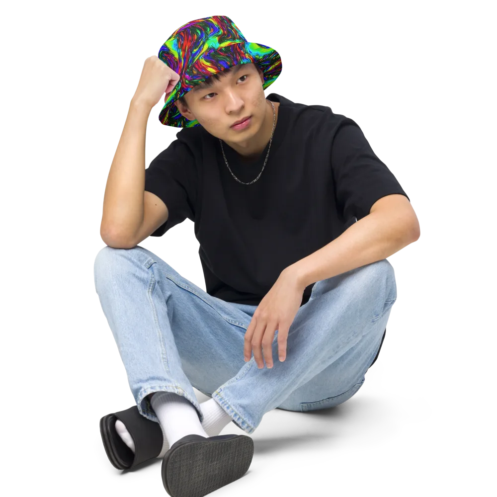Calraet Swirl on Reversible Bucket Hat — Front 2 Inside