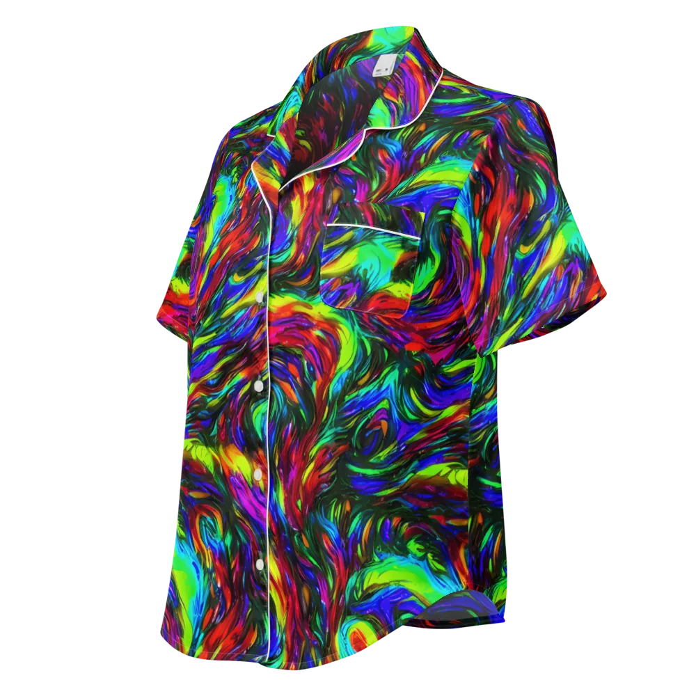 Calraet Swirl on Women's Short Sleeve Pajama Top — Left Front