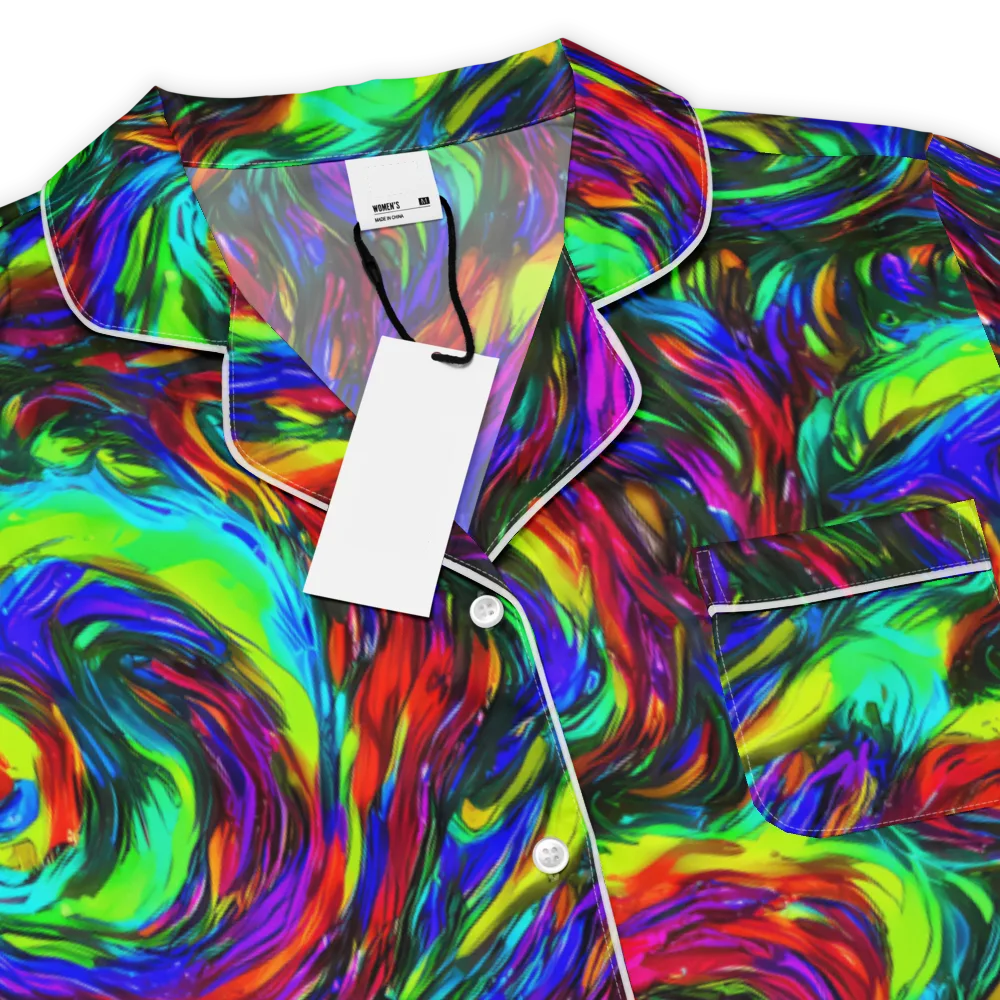 Calraet Swirl on Women's Short Sleeve Pajama Top — Product details