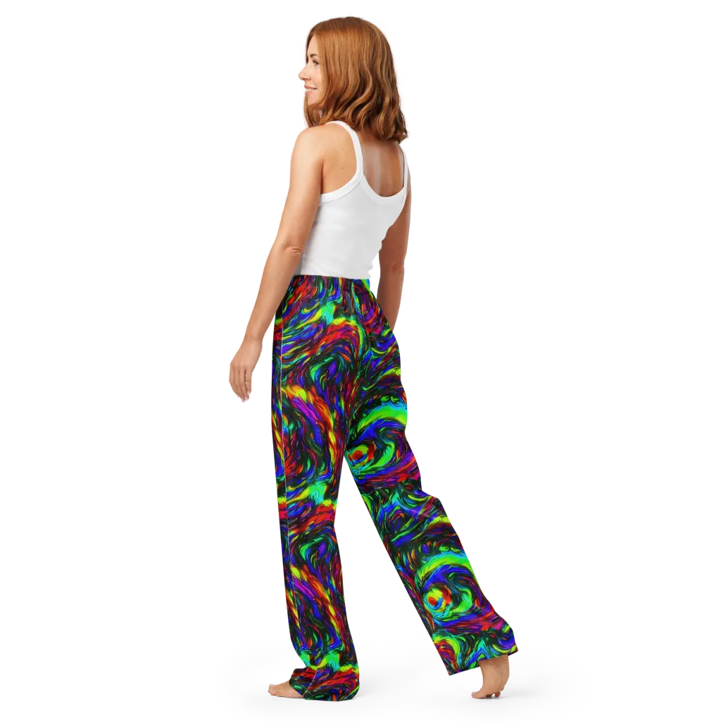 Calraet Swirl on Women's Pajama Pants — Back