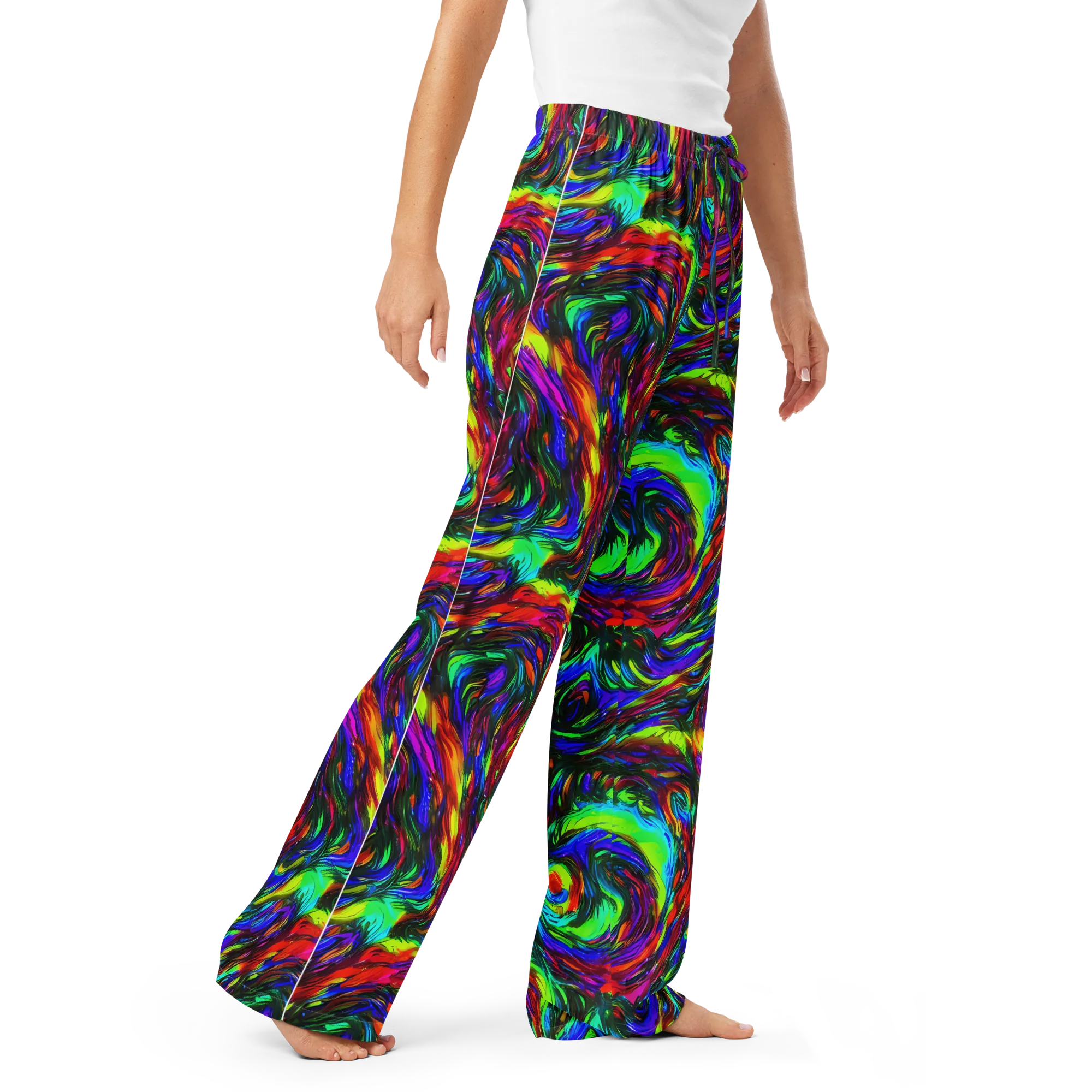Calraet Swirl on Women's Pajama Pants — Right Front