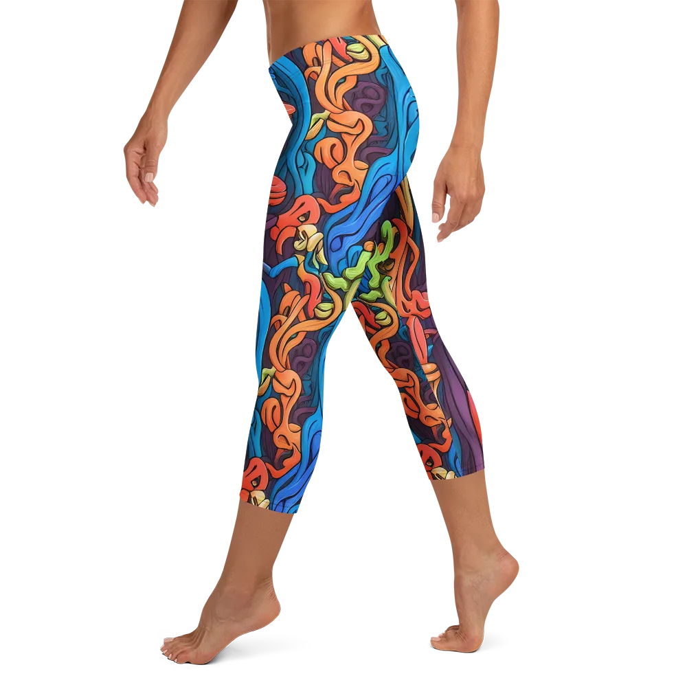 Tooker's Reverie on Capri Leggings — Left