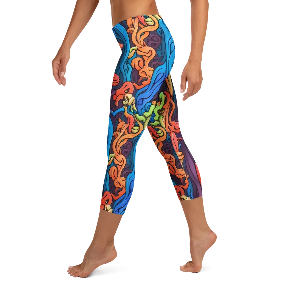 Tooker's Reverie on Capri Leggings — Left