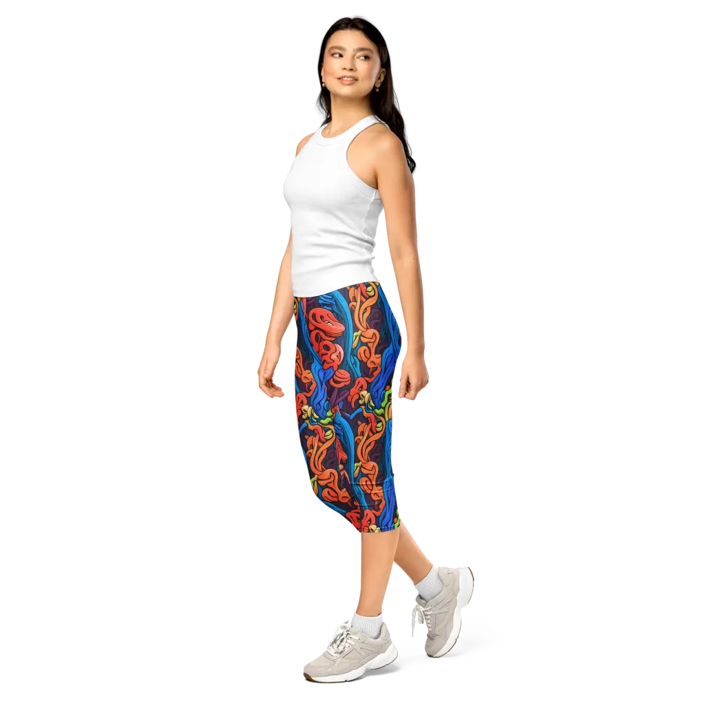 Tooker's Reverie on Capri Leggings — Left Front