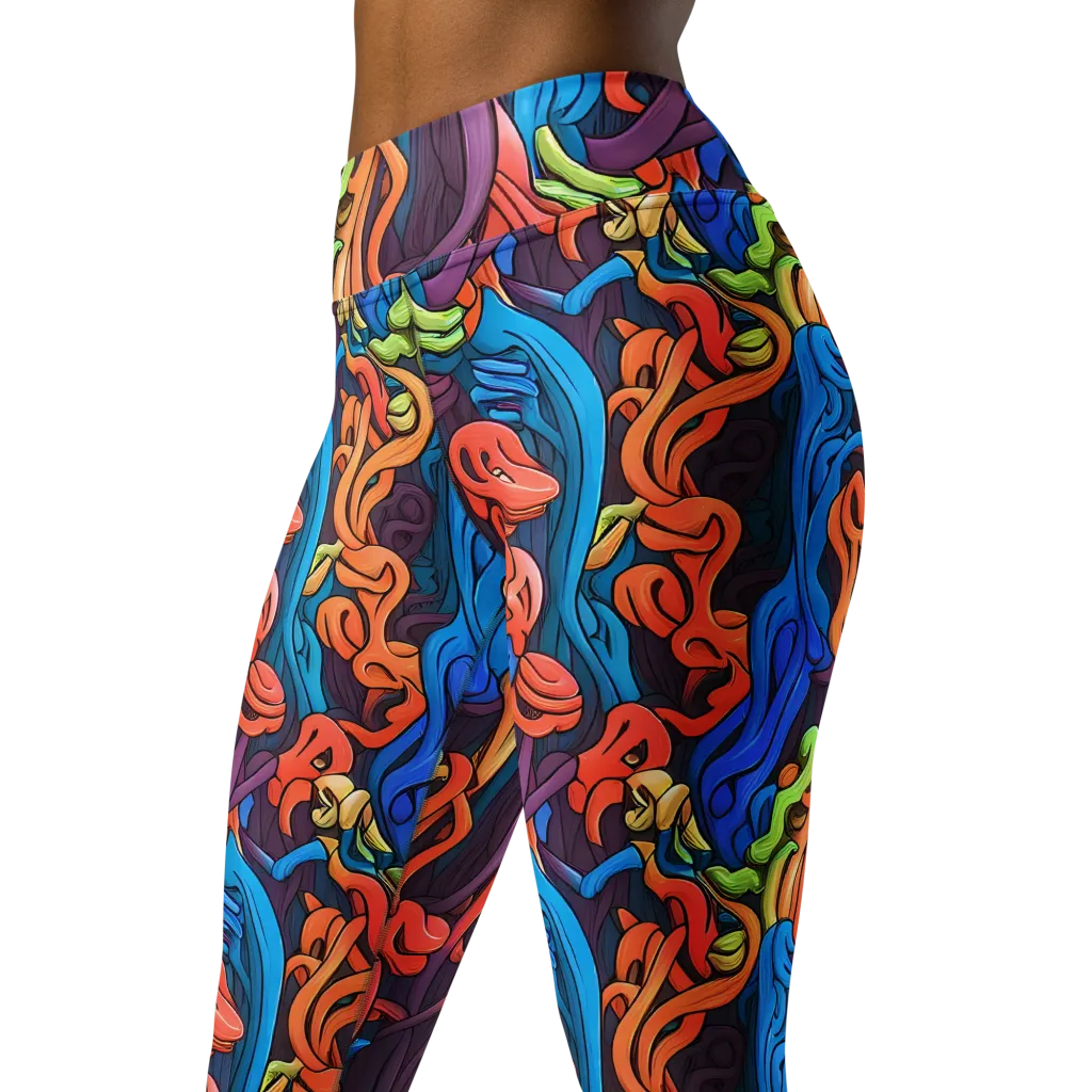 Tooker's Reverie on Yoga Leggings — Left Front