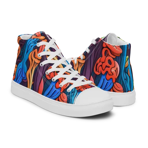 Tooker's Reverie on a Men's High Top Canvas Shoes