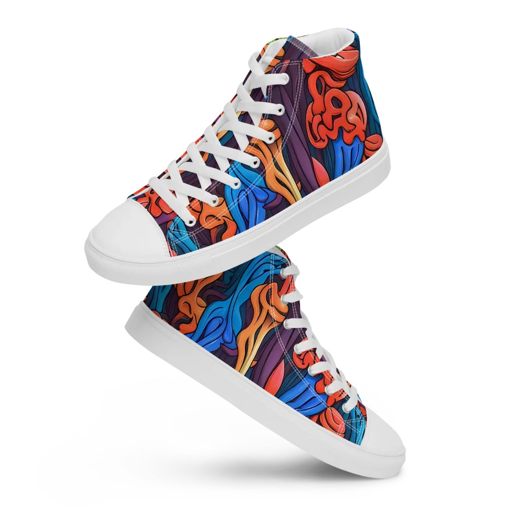 Tooker's Reverie on Women's High Top Canvas Shoes — Front