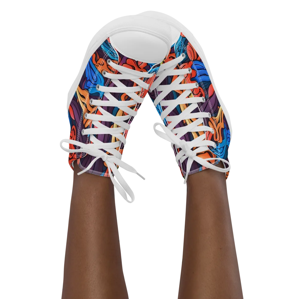 Tooker's Reverie on Women's High Top Canvas Shoes — Front