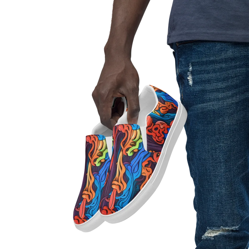 Tooker's Reverie on Men's Slip-On Canvas Shoes — Left Front