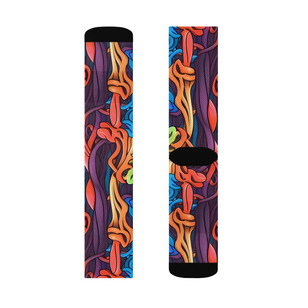 Tooker's Reverie on Socks — Left Sock