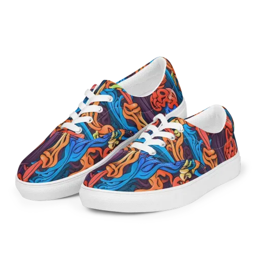 Tooker's Reverie on a Men's Lace-Up Canvas Shoes