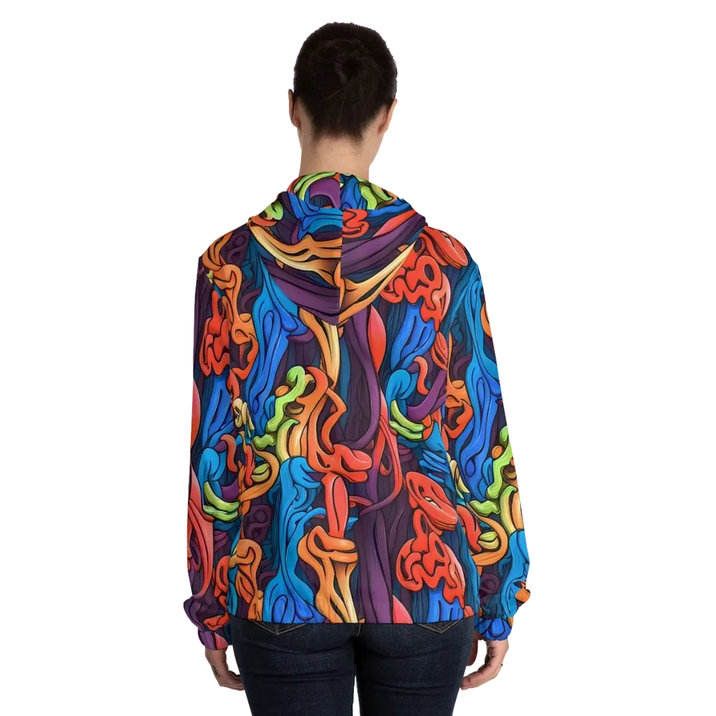 Tooker's Reverie on Women's Full-Zip Hoodie — Back On Person
