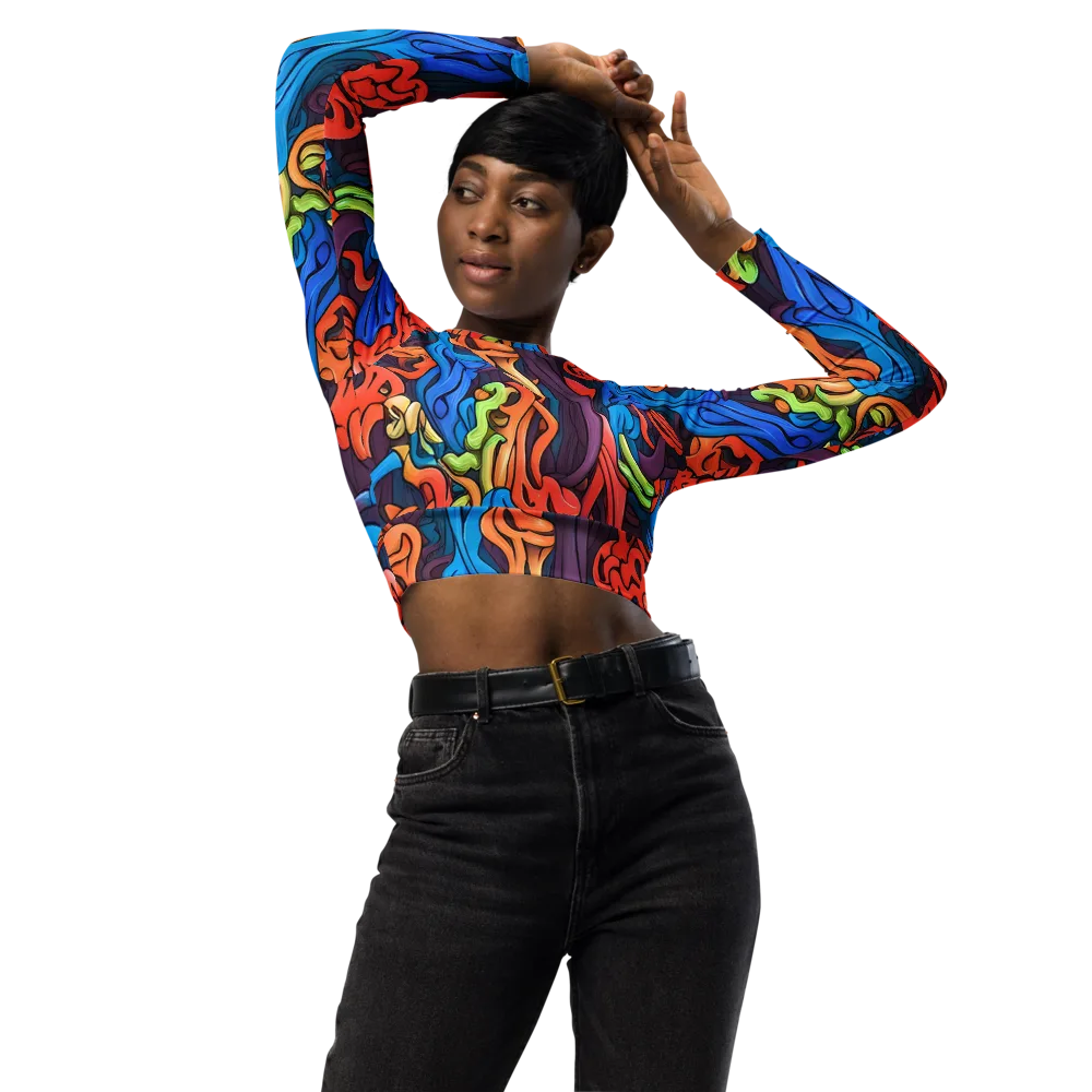 Tooker's Reverie on Long Sleeve Crop Top — Front
