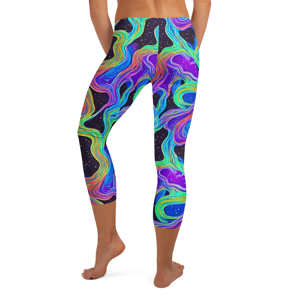 Infinite Chromatics on Capri Leggings — Back