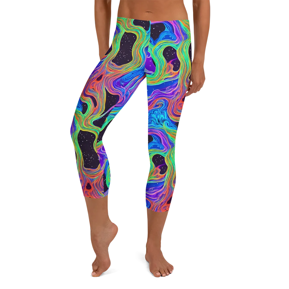 Infinite Chromatics on Capri Leggings — Front