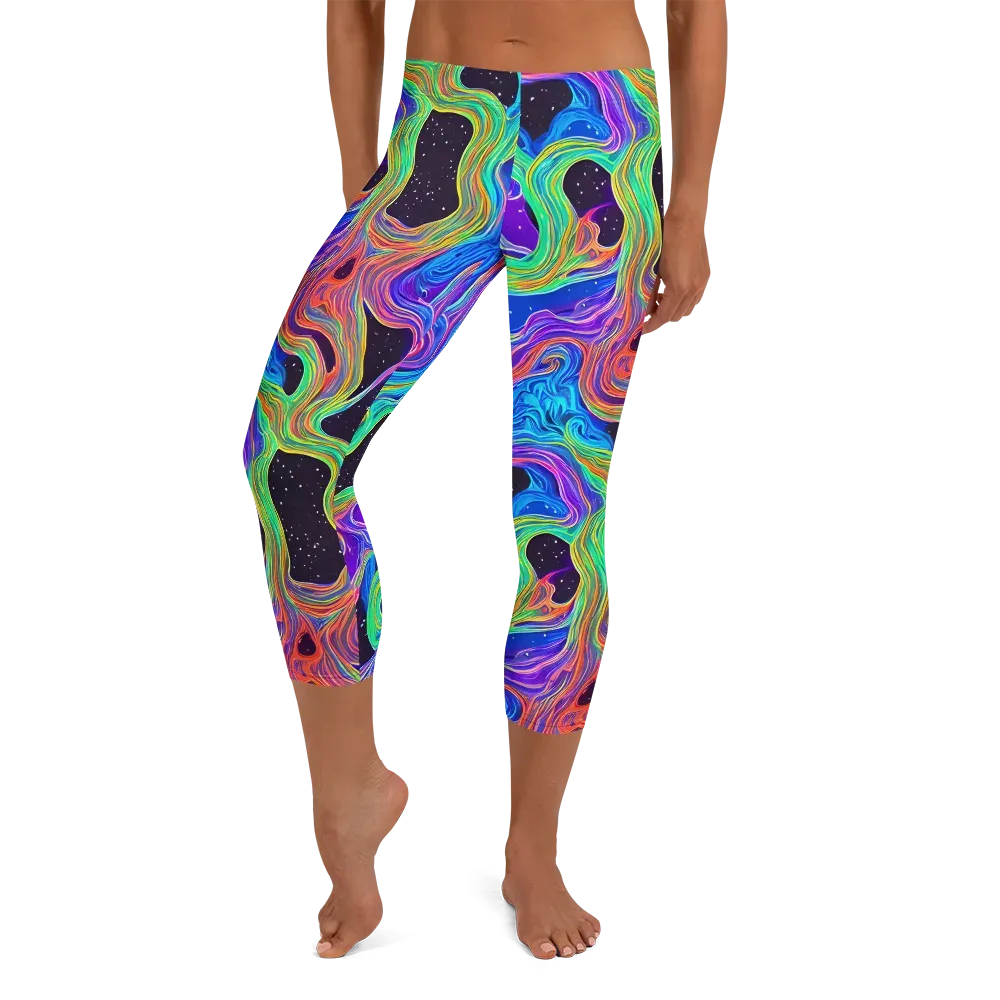 Infinite Chromatics on Capri Leggings — Front
