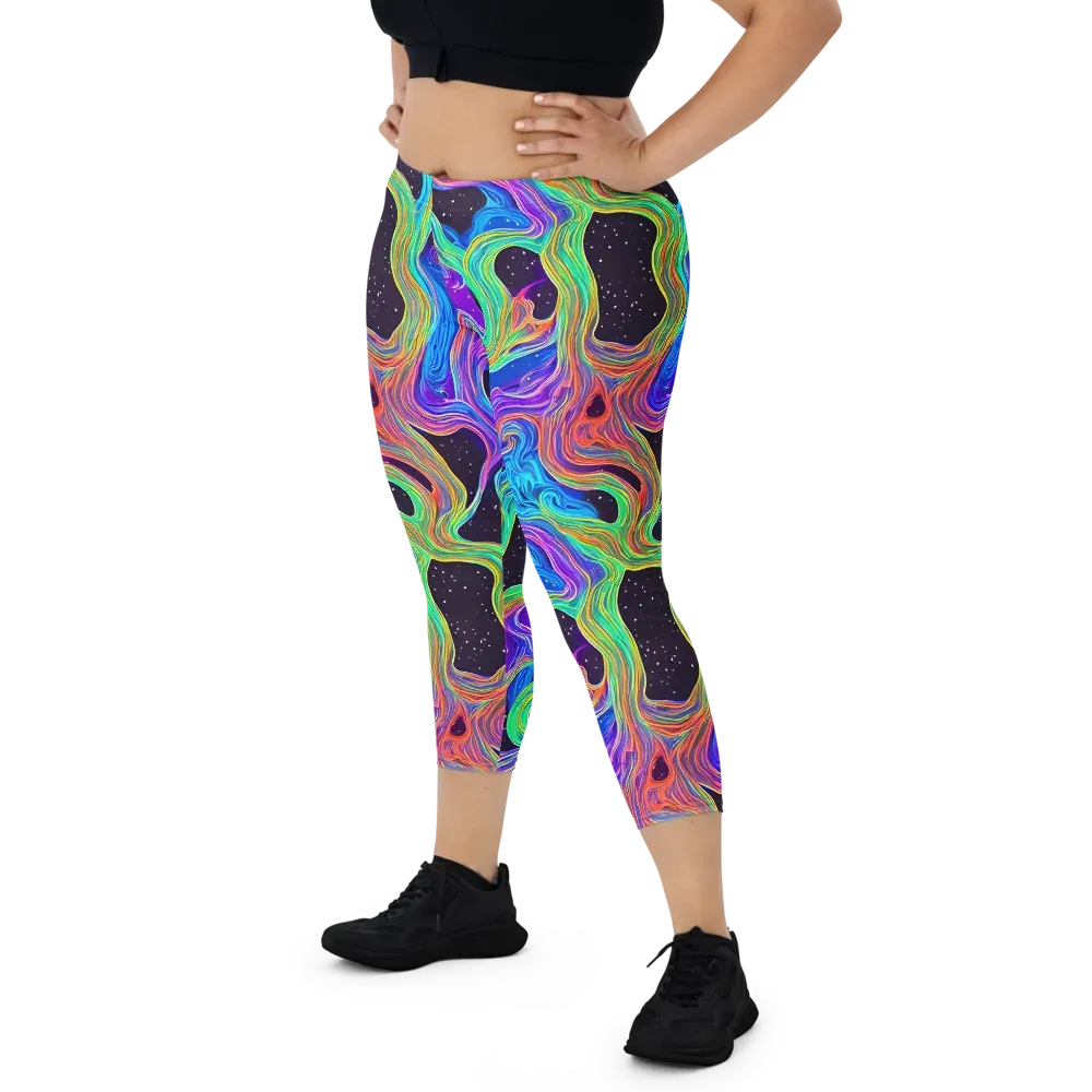 Infinite Chromatics on Capri Leggings — Front
