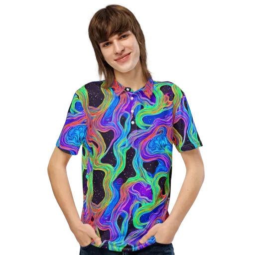 Infinite Chromatics on a Men's Slim Fit Polo Shirt