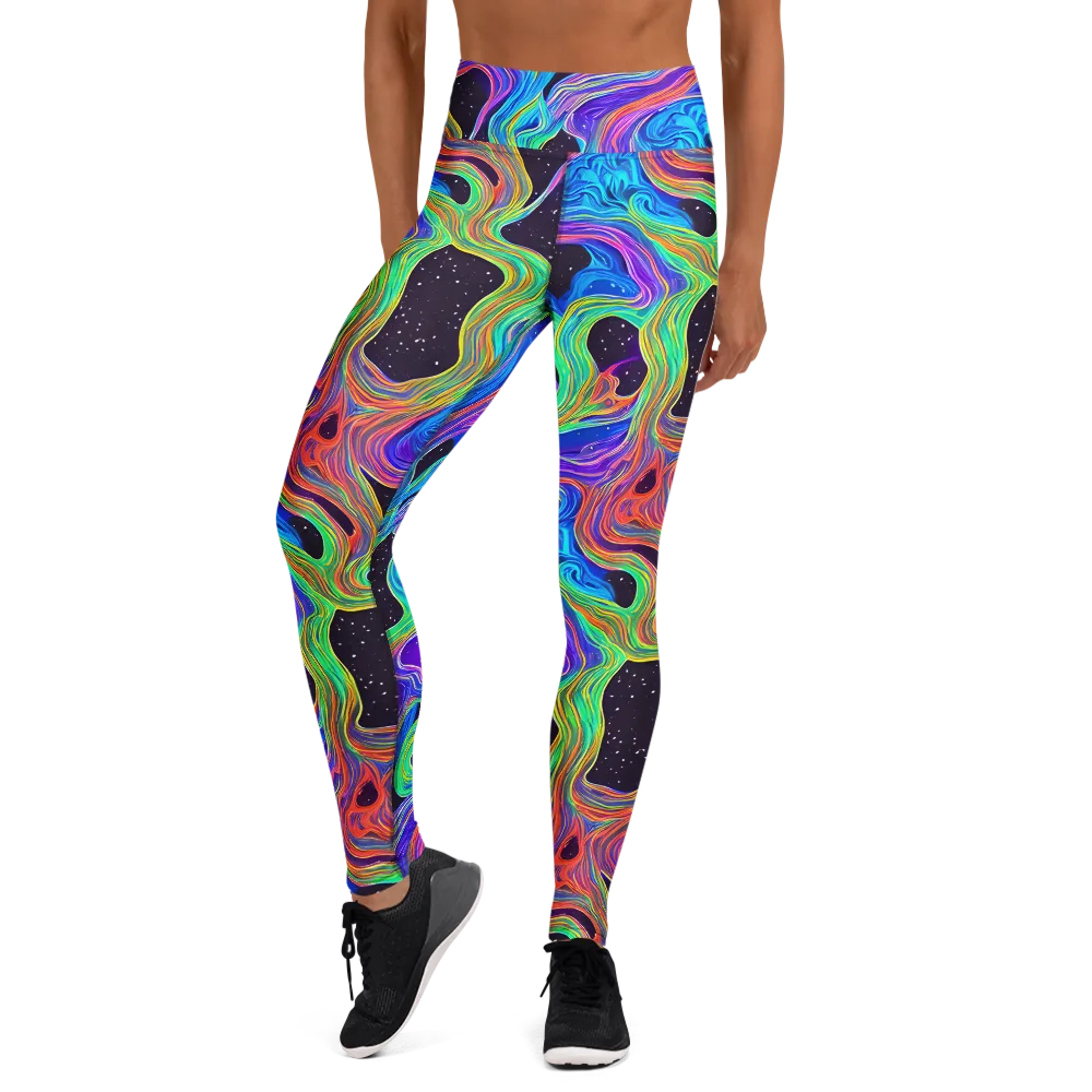 Infinite Chromatics on Yoga Leggings — Front