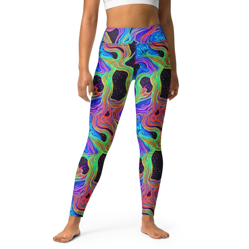 Infinite Chromatics on Yoga Leggings — Front