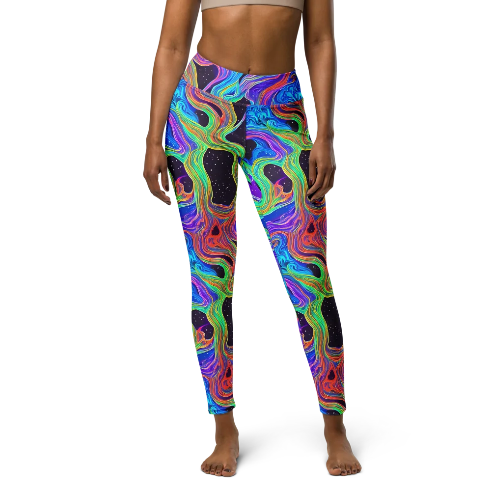 Infinite Chromatics on Yoga Leggings — Front