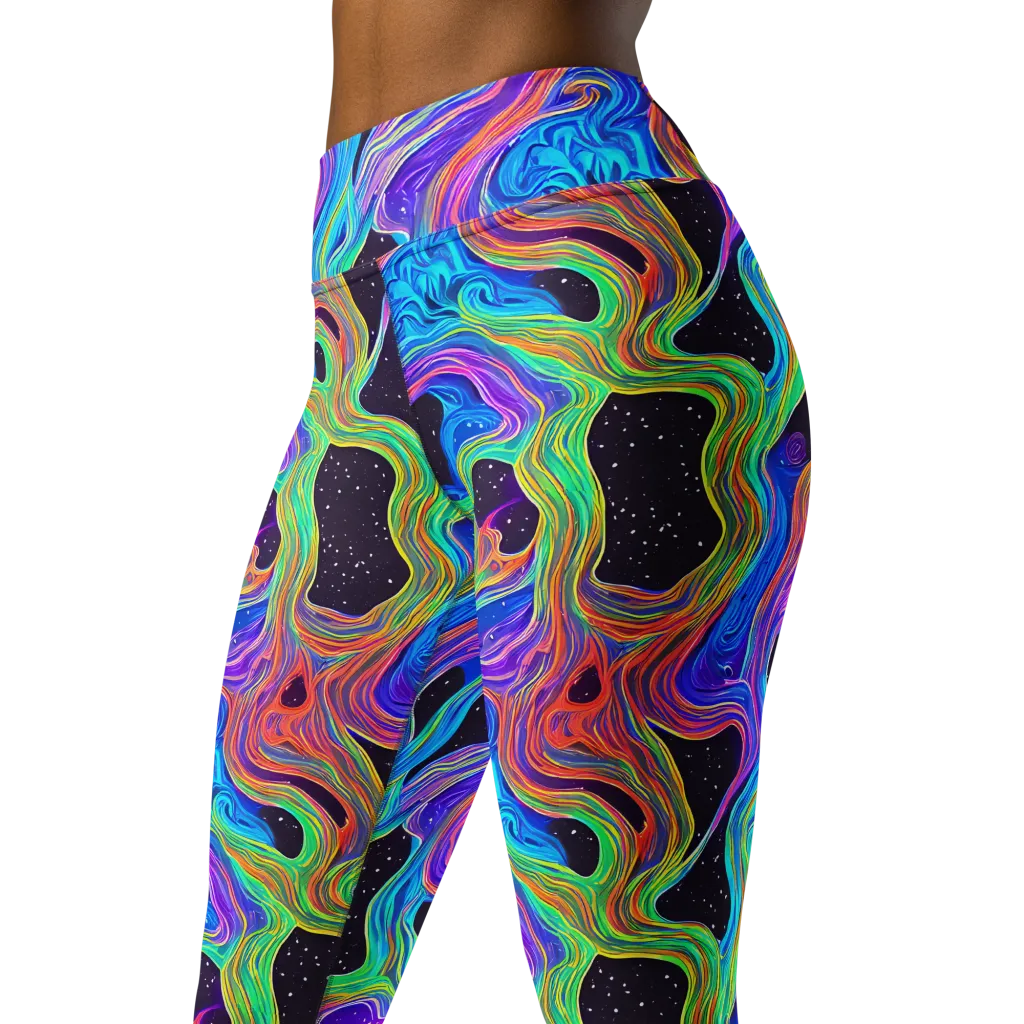 Infinite Chromatics on Yoga Leggings — Left Front