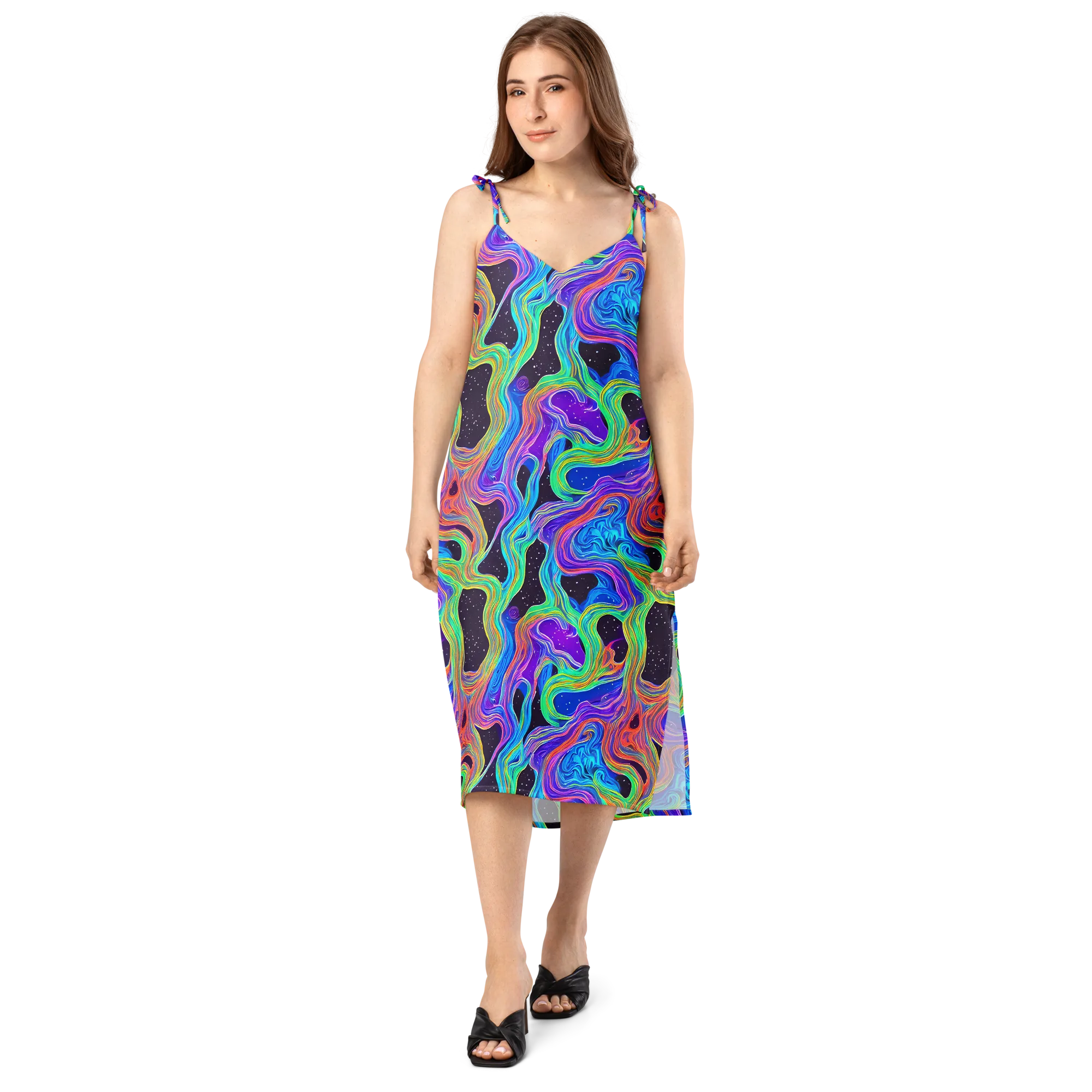 Infinite Chromatics on Slip Dress — Front