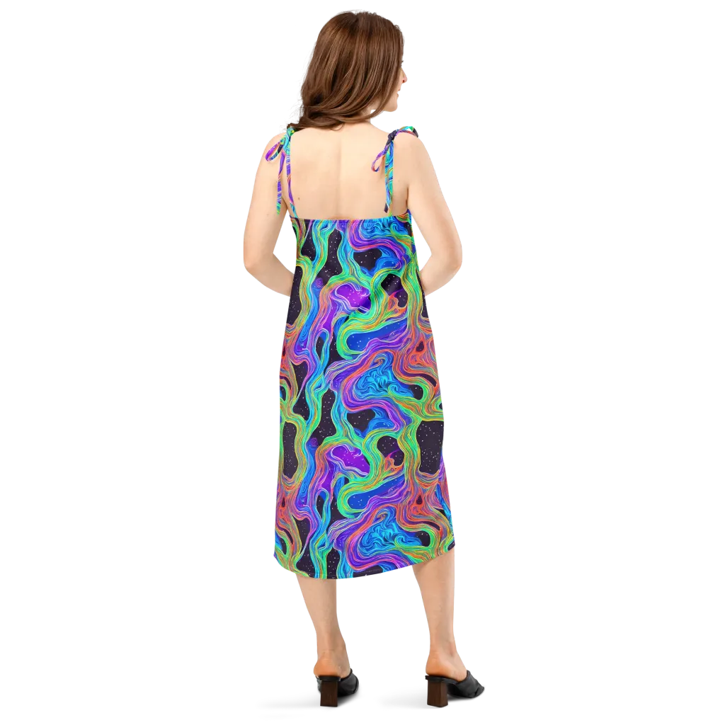 Infinite Chromatics on Slip Dress — Back