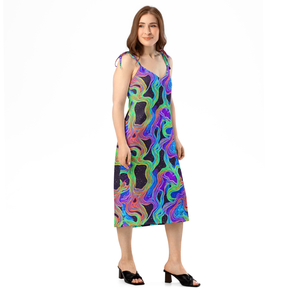 Infinite Chromatics on Slip Dress — Right Front