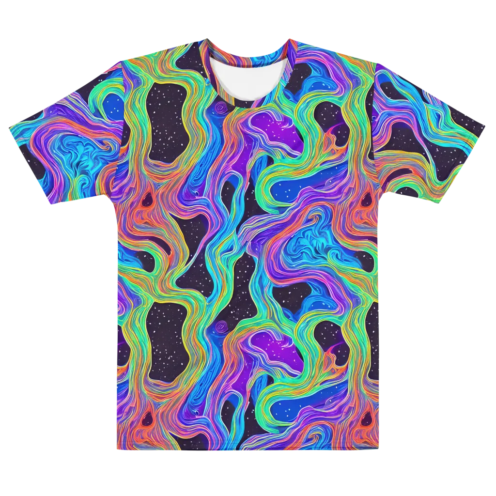 Infinite Chromatics on Men's Cotton Crew Neck T-Shirt — Front