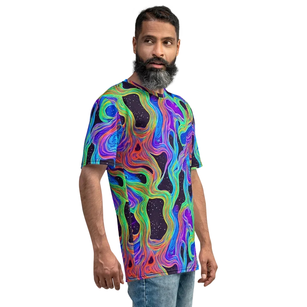 Infinite Chromatics on Men's Crew Neck T-Shirt — Right