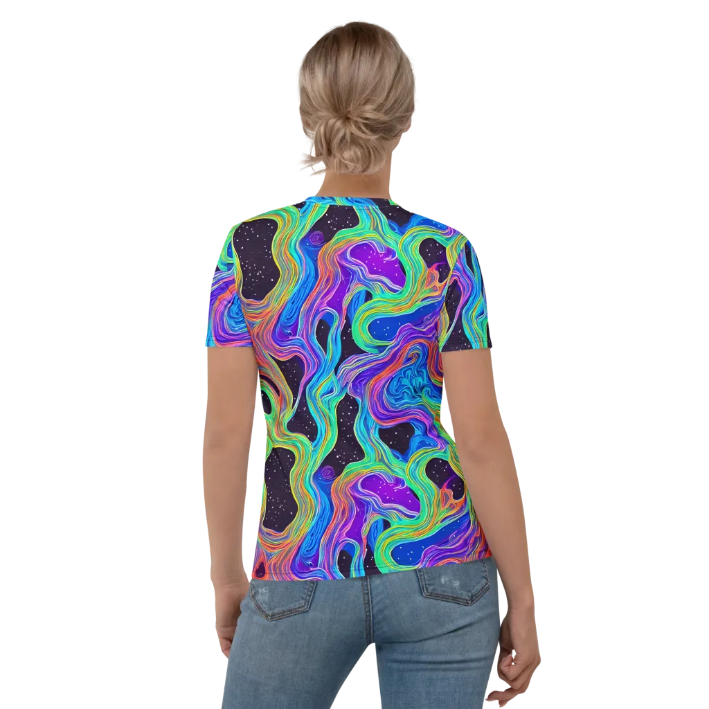 Infinite Chromatics on Women's Crew Neck T-Shirt — Back