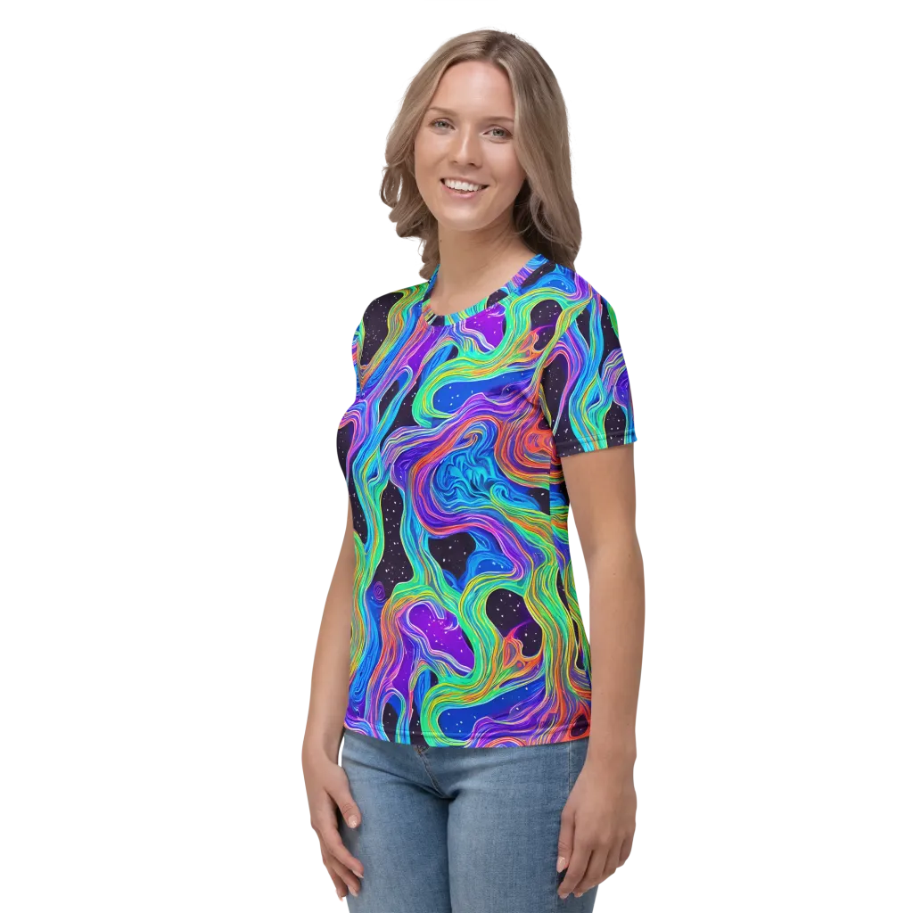 Infinite Chromatics on Women's Crew Neck T-Shirt — Left