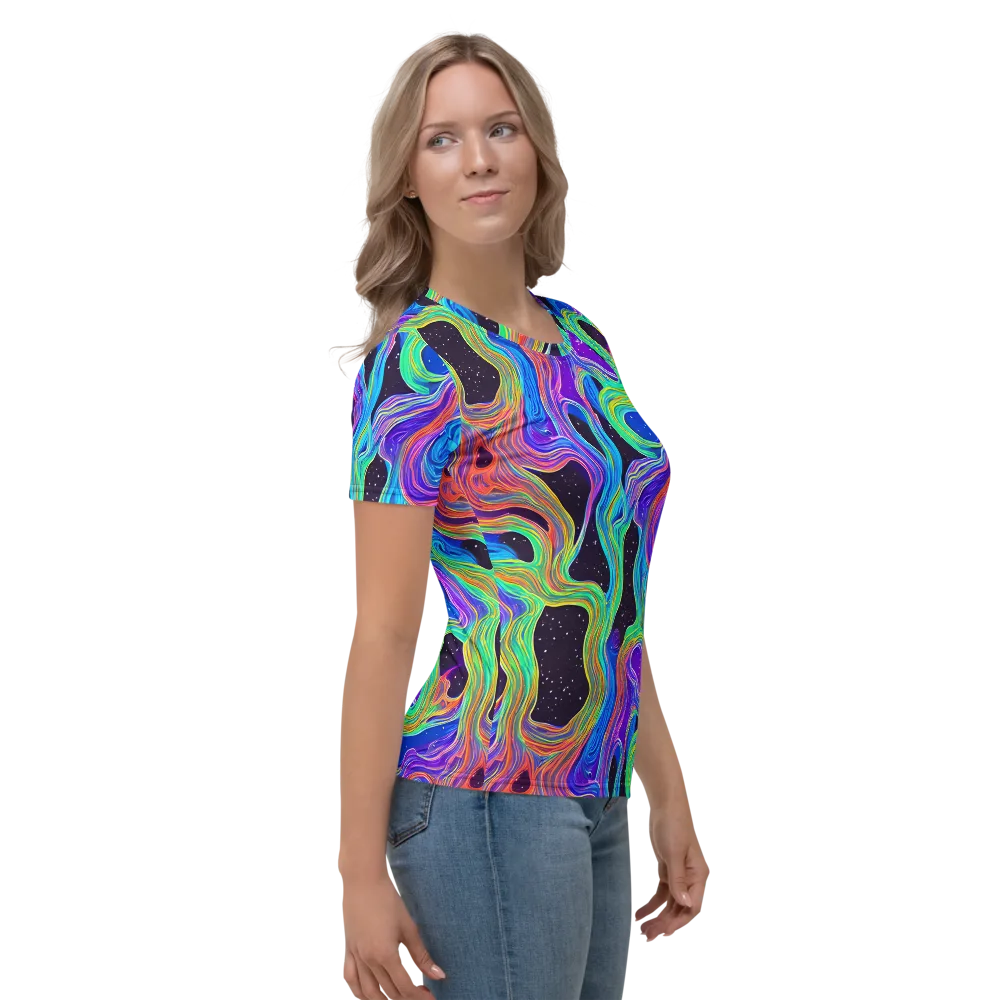 Infinite Chromatics on Women's Crew Neck T-Shirt — Right