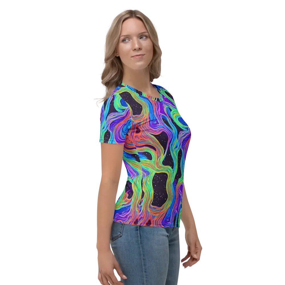 Infinite Chromatics on Women's Crew Neck T-Shirt — Right