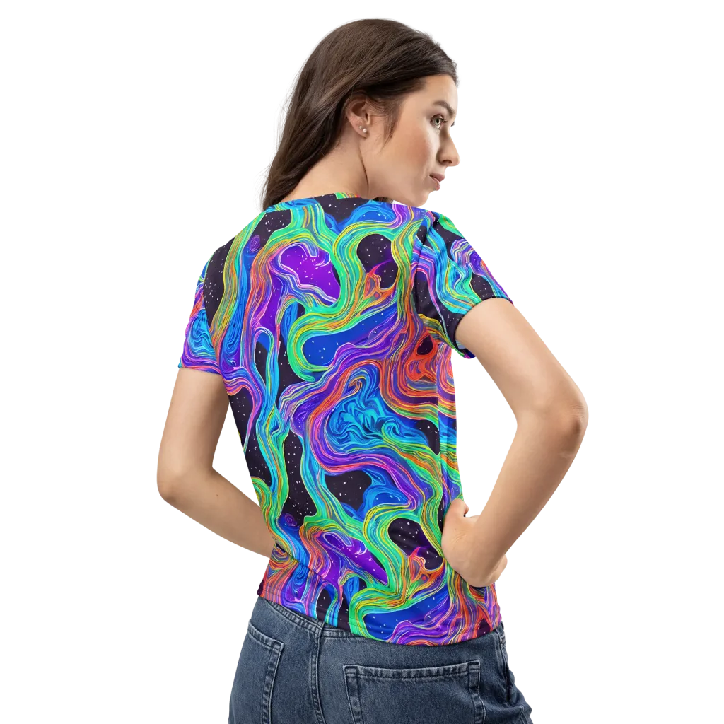 Infinite Chromatics on Women's Crew Neck T-Shirt — Back